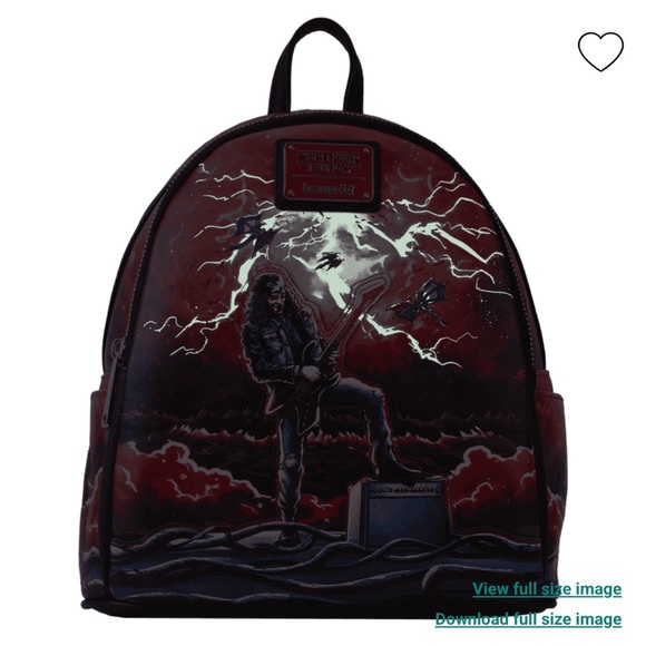 Loungefly Stranger Things Eddie Munson Tribute Glow Mini Backpack - Picture 3 of 10